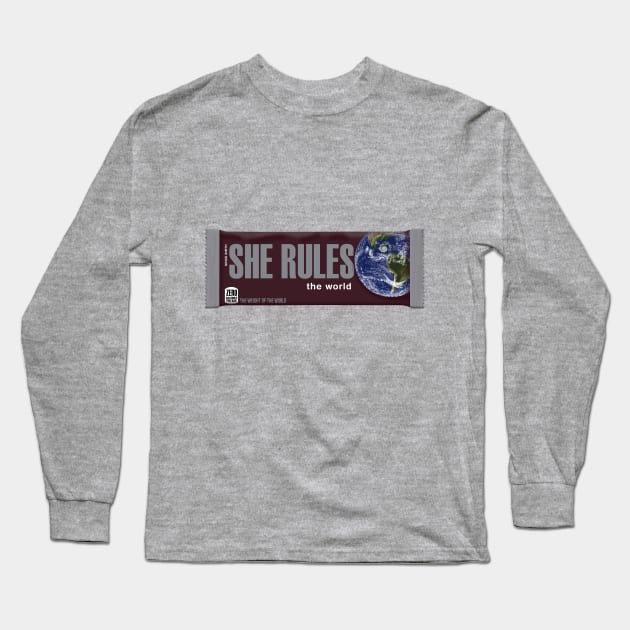 She Rules the World Long Sleeve T-Shirt by JKP2 Art